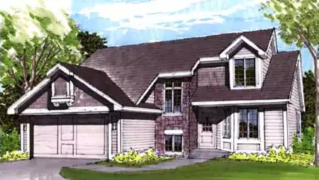 image of 1.5 story house plan 1598